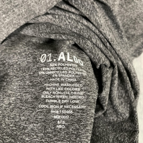 01.ALGO Shirt Mens Small Gray Long Sleeve Performance Quick Dry UV SPF 40 - Picture 8 of 10